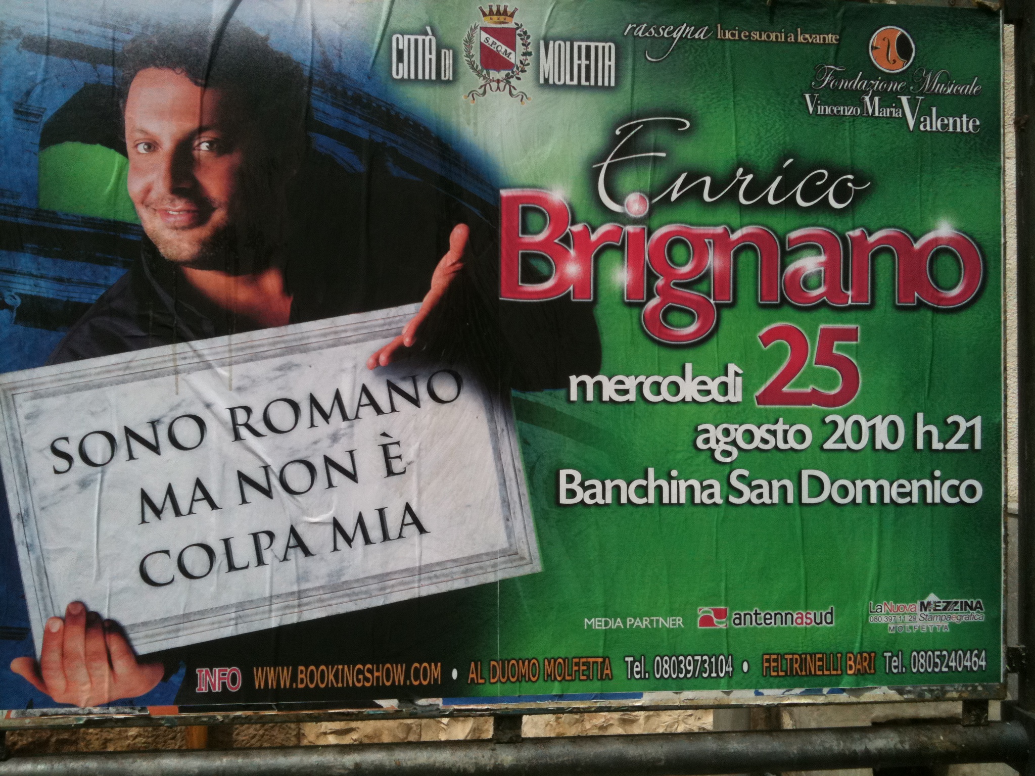 Enrico Brignano a Molfetta